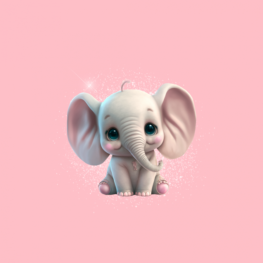 Panel Elefant - lachs