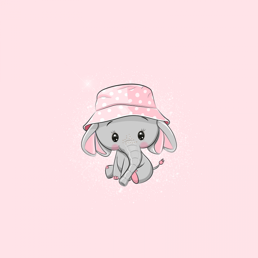 Panel Elefant Hut rosa - rosa