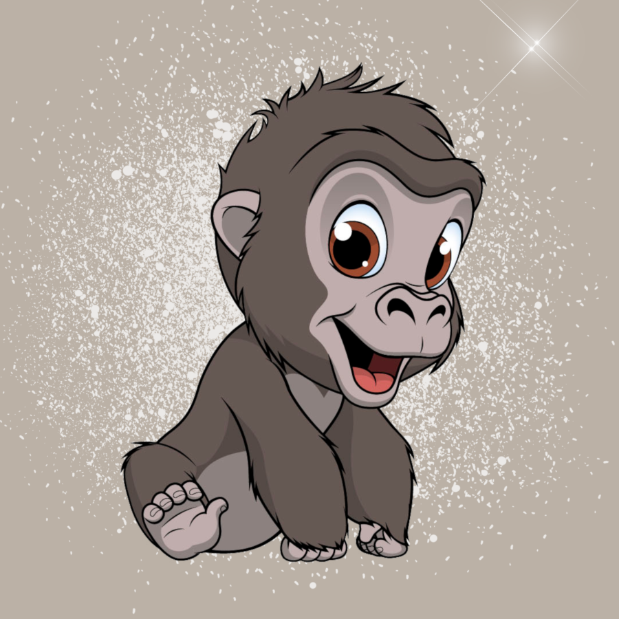 Minipanel Gorilla - beige dunkel 25x25cm