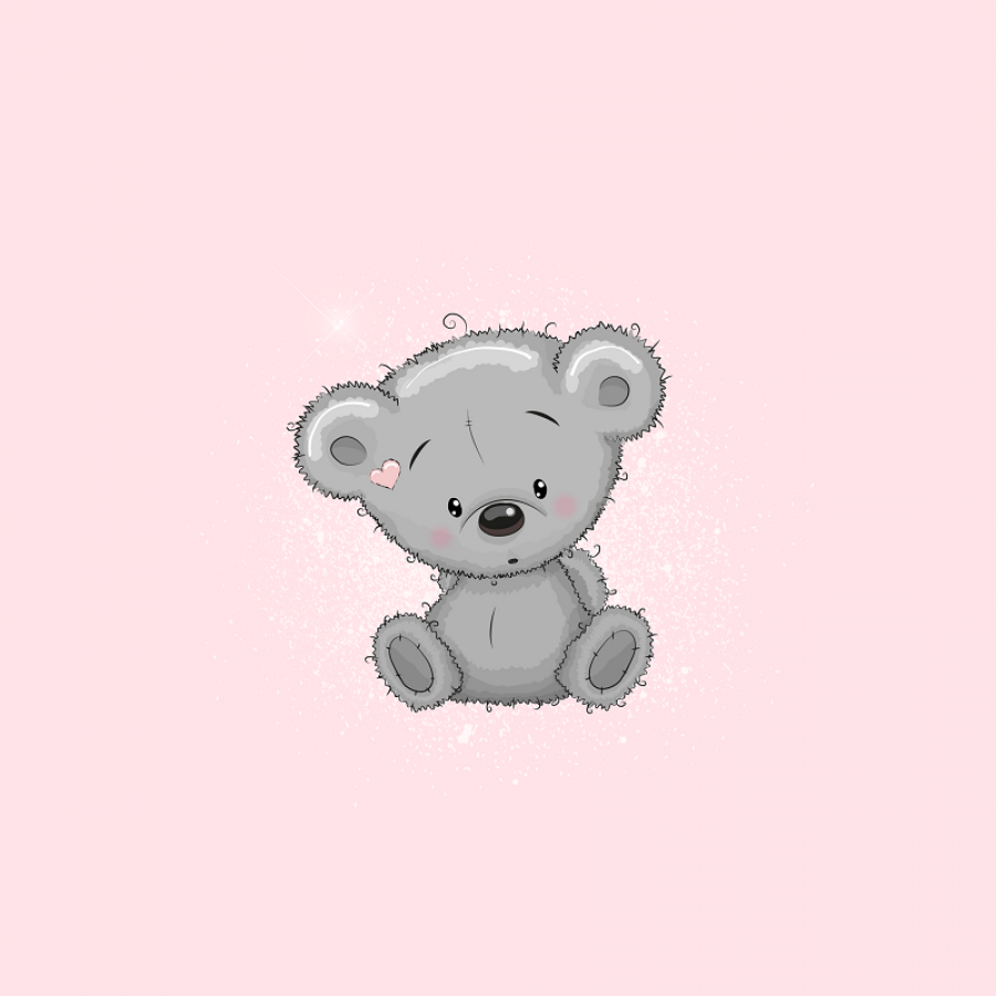 Panel Koala Bär grau - rosa