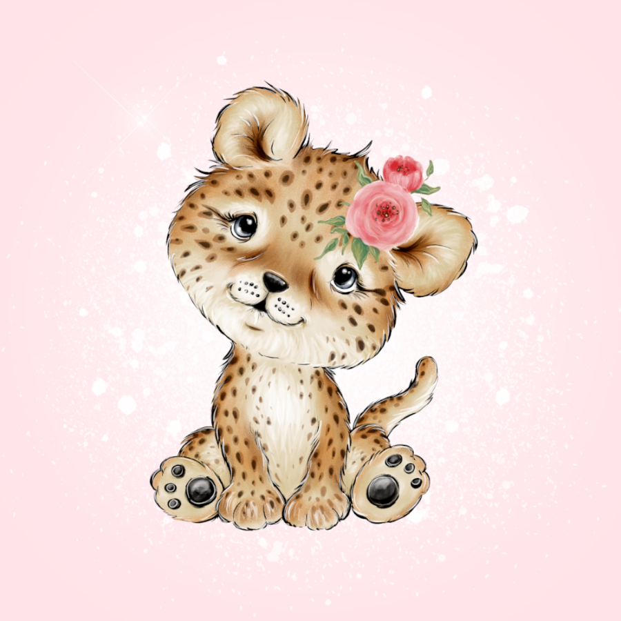 Patch Leopard Afrika - rosa