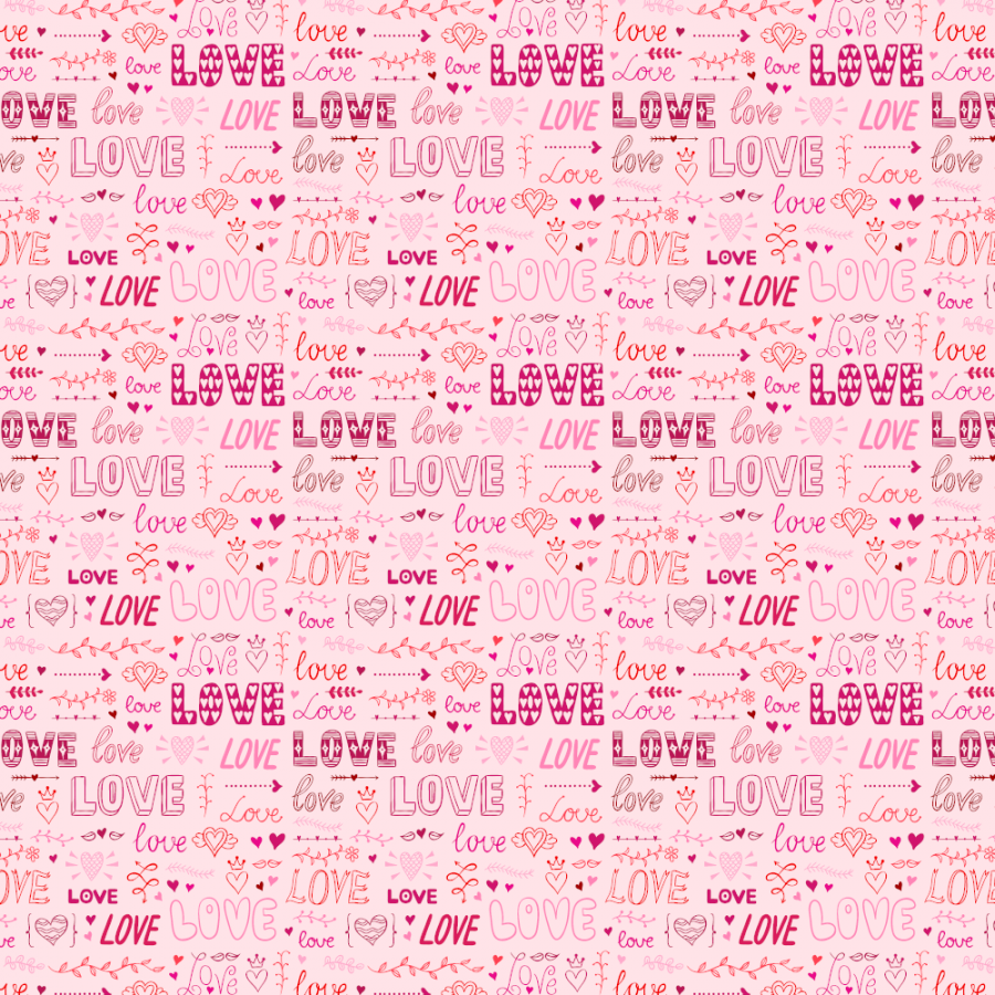 Jersey Schrift LOVE - rosa