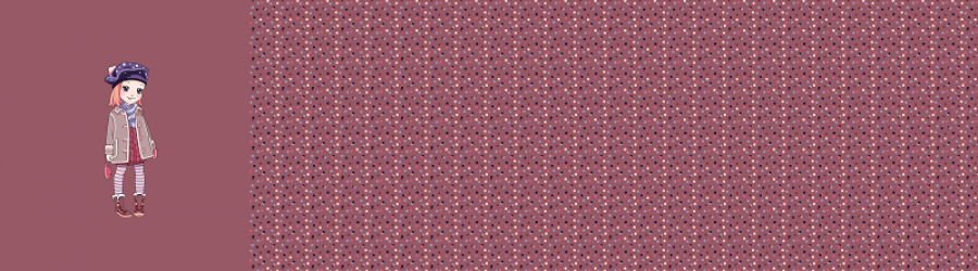 French Terry Panel Mädchen - rot lila 50x180cm