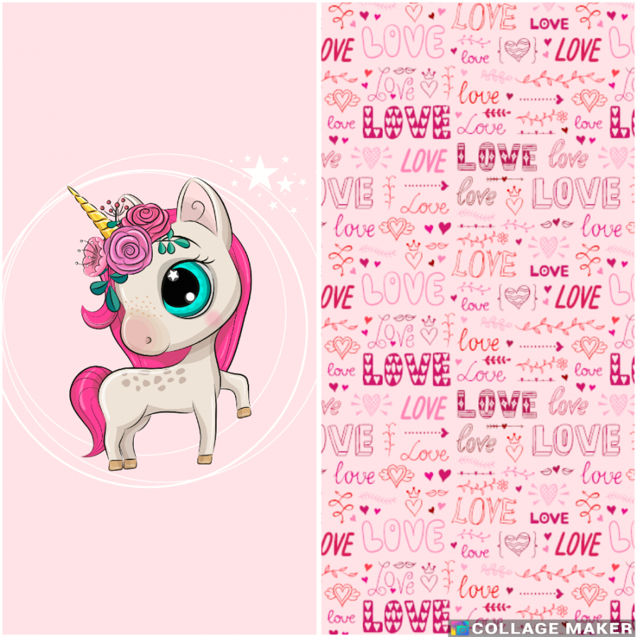 Jersey Schrift LOVE - rosa