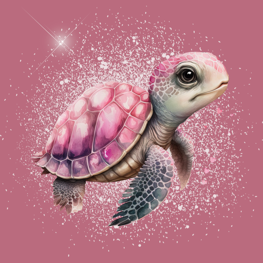 Patch Schildkröte - altrosa