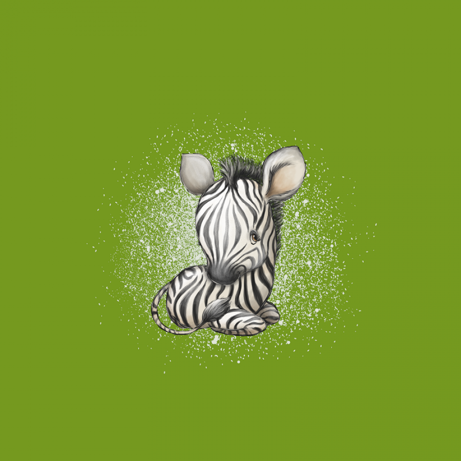 Panel Zebra Afrika - grün