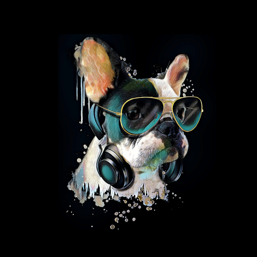 Patch Bulldogge - schwarz