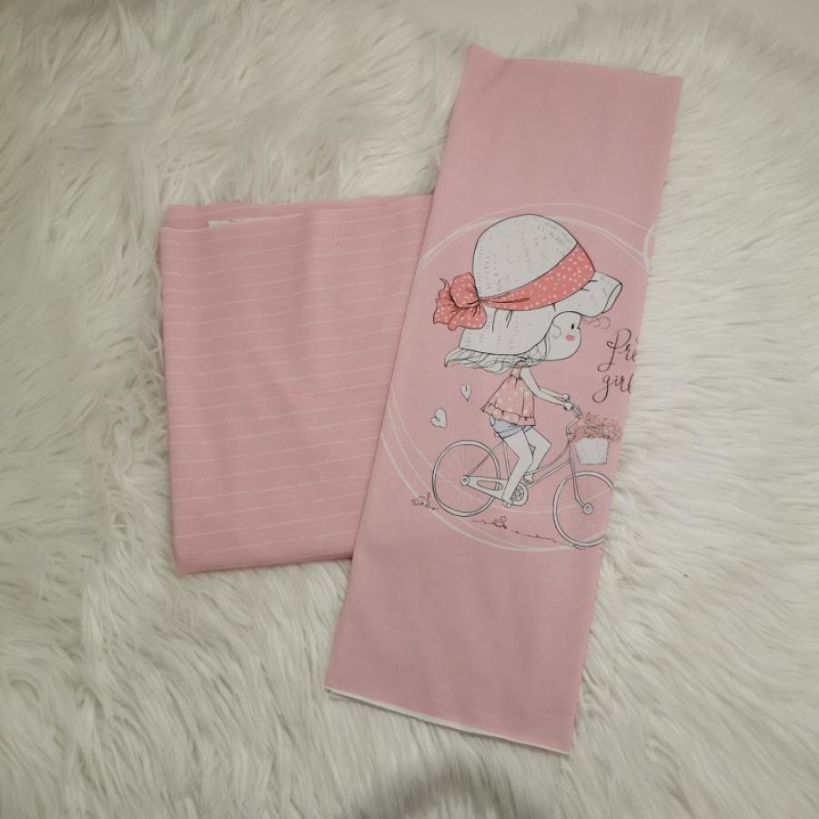 Jersey Streifen Lines - rosa
