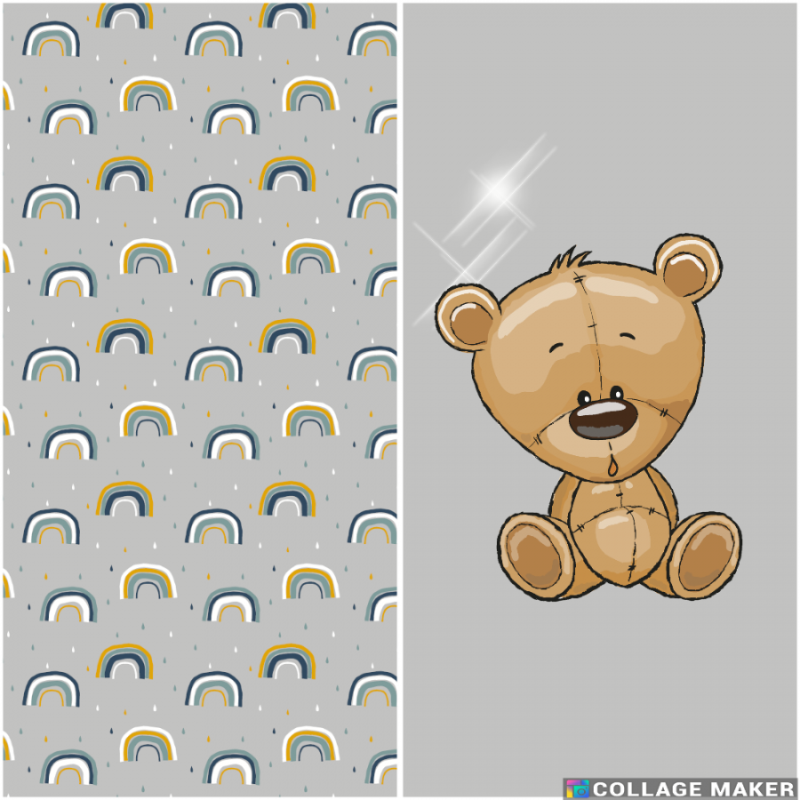 Jersey Regenbogen - grau