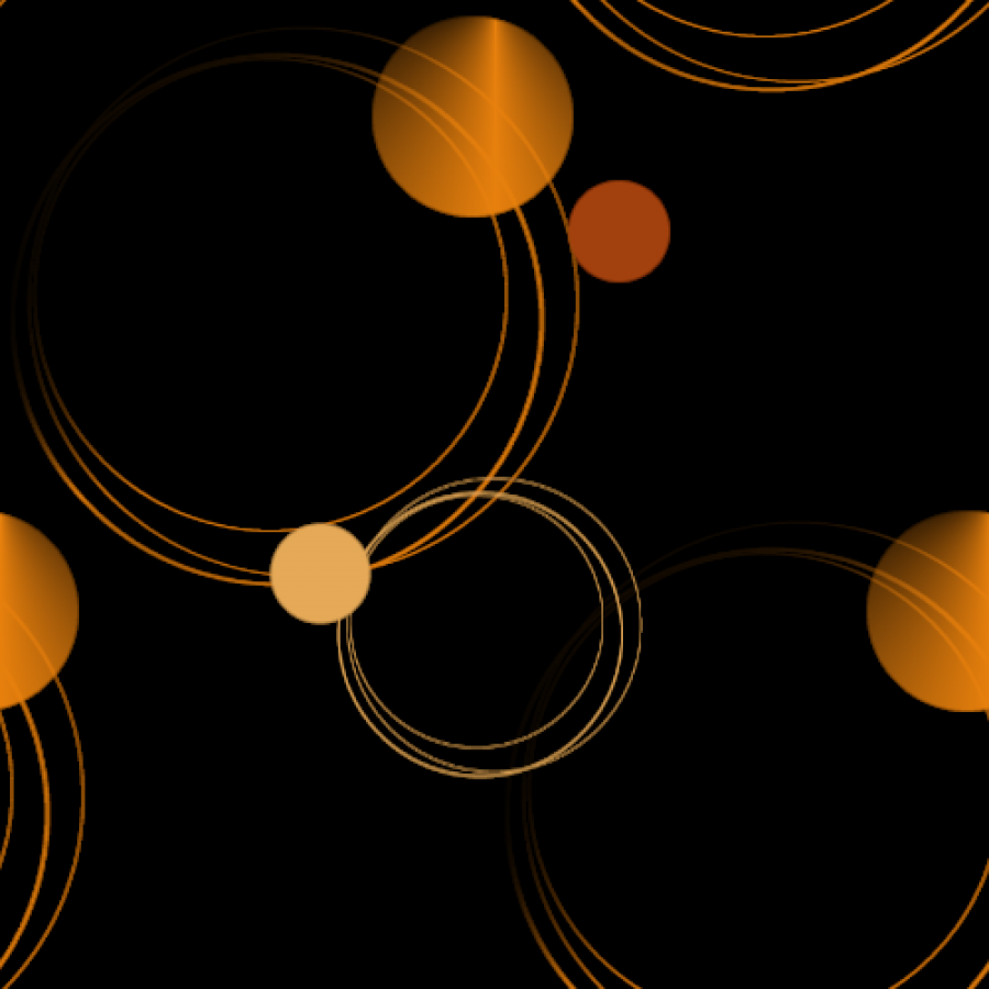 Jersey Punkte Kreise schwarz - orange
