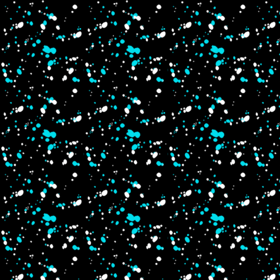Panel Tiger Kopf türkis blau - schwarz