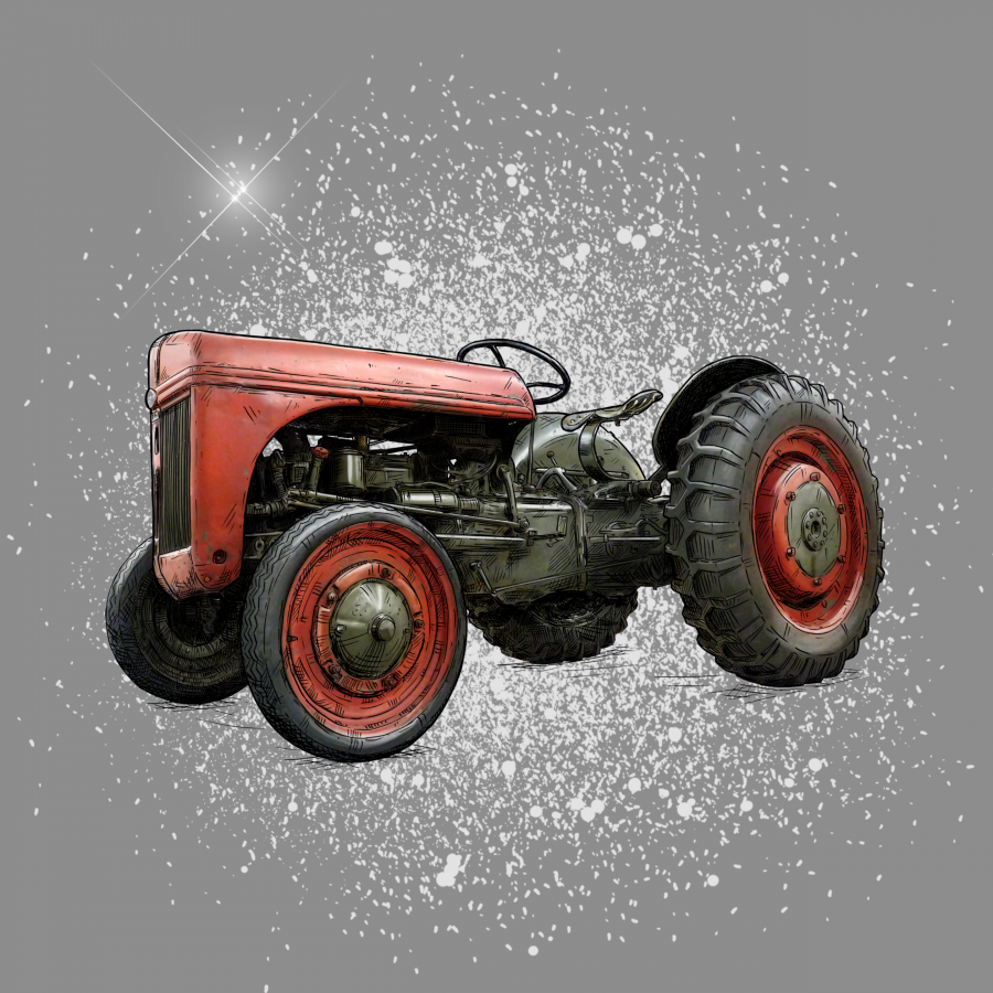 Minipanel Traktor - grau 25x25cm
