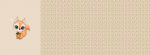 French Terry Panel Eichhörnchen - beige braun 70x180cm