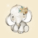 Patch Elefant Afrika - gelb