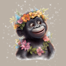 Minipanel Gorilla Blume - beige 25x25cm