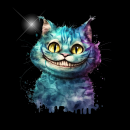 Patch Katze grins - schwarz