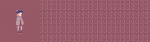 French Terry Panel Mädchen - rot lila 50x180cm