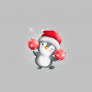 Panel Weihnachten Pinguin