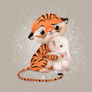 Patch Tiger Hase - beige dunkel